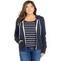 Tommy Hilfiger Zip-up Hoodie – Classic Sweatshirt for Women with Drawstrings and Hood, Sky Captain, Large, Sky Captain, Large