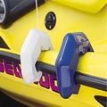 Taylor Made Buoy for Personal Watercrafts, Hook Under Quick Attachment, Flexible Shape, Inflation Valve, Suction Cup and Securing Line Included, for Use at Low Speed or Docking, Yellow – 2020108225