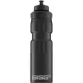 SIGG - Aluminum Sports Water Bottle Black - with 3 Stages Sports Cap - Leakproof - Lightweight - BPA Free - 25 Oz