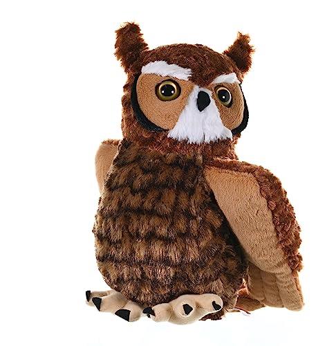 Wild Republic Great Horned Owl Plush, Stuffed Animal, Plush Toy, Kids Gifts, Cuddlekins 12 Inches
