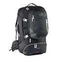 Caribee Journey Travel Backpack with Daypack, 75 Litre Capacity, Black, One Size