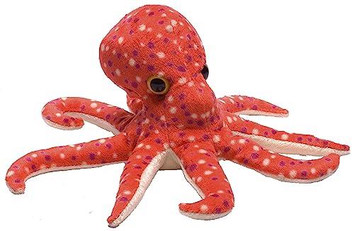 Wild Republic Mini Octopus, Stuffed Animal, Plush Toy, Gifts for Kids, Hug'Ems 10 Inches