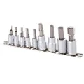 Yato Hex Socket Bits 9 Piece, 1/4 and 3/8 inch