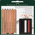 Faber-Castell Pitt Mixed Media Set, Monochrome – Blister Pack of 9 (18-112998)