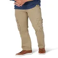 Wrangler Men's Authentics Men's Premium Relaxed Straight Twill Cargo Pant, British Khaki, 30x30