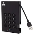 Apricorn Aegis Padlock 2 TB USB 3.0 SSD 256-Bit Encrypted Portable Drive (A25-3PL256-S2000)
