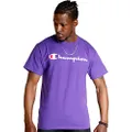 Champion Mens T-Shirt, Classic Script, Purple Pr-y06794, XX-Large