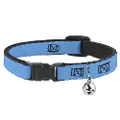 Buckle-Down BAC-W31428-NM Breakaway Cat Collar, 1/2" Wide - Fits 8-12" Neck - Medium, Neon Blue