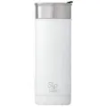 S'ip by S'well Stainless Steel - 16 Fl Oz - Flat White - Double-Layered Vacuum-Insulated Travel Mug Keeps Coffee, Tea and Drinks Cold for 16 Hours and Hot for 4 - BPA-Free Water Bottle