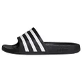 Adidas Men's Adilette Aqua Slides, Core Black/Cloud White/Core Black, Size 9
