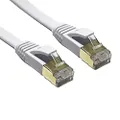 Edimax 27072 CAT7 10GbE Shielded Flat Network Cable, 20m Length, White