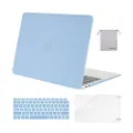 MOSISO MacBook Air 13 Inch Case 2018 Release A1932 with Retina Display, Plastic Hard Shell & Keyboard Cover & Screen Protector & Storage Bag Only Compatible Newest MacBook Air 13, Airy Blue