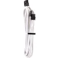 CORSAIR Premium Individually Sleeved PCIe (Single Connector) Cables â€“ White, for Corsair PSUs