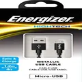 Energizer Nylon Braided USB to Micro-USB Cable. 1.2m in length, Black, (C13UBMCGBK4W)