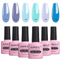 AIMEILI Soak Off UV LED Gel Nail Polish Multicolour/Mix Colour/Combo Colour Set Of 6pcs X 10ml - Kit Set 32