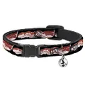 Cat Collar Breakaway Bacon 8 to 12 Inches 0.5 Inch Wide