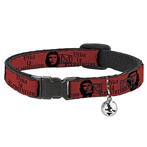 Cat Collar Breakaway Che Red Black 8 to 12 Inches 0.5 Inch Wide