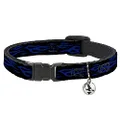 Cat Collar Breakaway Flame Blue 8 to 12 Inches 0.5 Inch Wide