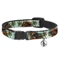 Cat Collar Breakaway Dachshund in Shades Palm Trees 8 to 12 Inches 0.5 Inch Wide
