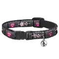 Cat Collar Breakaway Hot Beat Bot Pink 8 to 12 Inches 0.5 Inch Wide