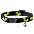 Cat Collar Breakaway Owl Eyes 1 8 to 12 Inches 0.5 Inch Wide