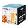 Wiltshire Salute Beer Glass 4 Pieces Pack, 425 ml Capacity, Clear