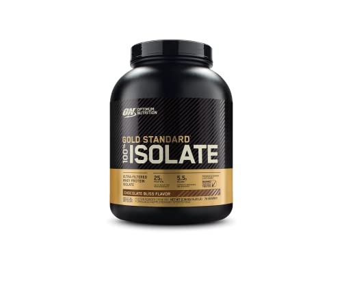 OPTIMUM NUTRITION Gold Standard 100% Whey Isolate Protein Powder, Chocolate Flavour, 2.36kg - [packaging may vary]