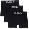 Bonds Men's Underwear Cotton Blend Seamless Trunk - 3 Pack, Black (3 Pack), Small
