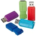 Verbatim 16GB Pinstripe USB Flash Drive - 5pk - Assorted - 16 GB - USB - Assorted