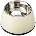 Fauna International SWT131 Diva Stainless Steel Dog Diner Bowl, Cream