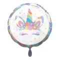 Anagram Standard Holographic Unicorn Party Iridescent S55 Foil Balloon, 45 cm Size