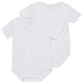 Bonds Girls’ Wondercool Eyelet Short Sleeve Bodysuit - 2 Pack, White / White (2 Pack), 0000 (Newborn)