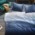 Inspire by INTELLIGENT DESIGN Reversible 100% Cotton Sateen Duvet - Breathable Comforter Cover, Modern All Season Bedding Set with Sham (Insert Excluded), Mist, Ombre Indigo King/Cal King(104"x90")