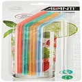 Avanti 14913 Silicone Straws with Cleaning Brush 4 Piece Set, Multicolour