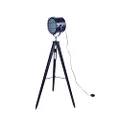 New Oriental Tripod Floor Lamp with Head and Mesh, Matte Black
