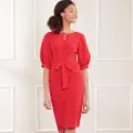NewLook UN6679A Misses' Sewing Pattern Knee Length Dress with Sleeve Variations, Size 6-8-10-12-14-16-18