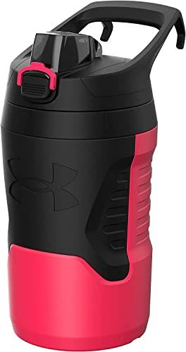 Under Armour Playmaker Sport Jug, Water Bottle with Handle, Foam Insulated & Leak Resistant, 64oz, Cerise