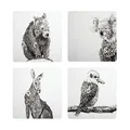 Maxwell & Williams Marini Ferlazzo Animals of Australia Cork Back Placemat 34x26.5cm Set of 4 Assorted Gift Boxed