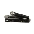 SHURE BLX288/PG58 Dual Channel Wireless Microphone System with (2) PG58 Handheld Vocal Mics (K14 = 614-638 MHz)