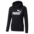 PUMA Girl's Essential Logo Hoodie FL, Black, XS