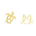 Short Story Earring Mini Turtle and Crab