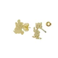 Short Story Disney Earring Cinderella Jaq and Gus, Gold