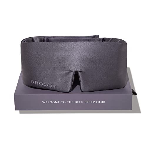 DROWSY Moonlight Shadow Silk Sleep Mask. Face-Hugging, Padded Silk Cocoon for Deep Sleep Therapy in Total Darkness.
