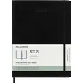 Moleskine 2023 Weekly Notebook Planner, 18m, Extra Large, Black, Soft Cover (7.5 X 10)
