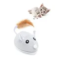 Petchain Interactive Cat Toy, Cat Toys for Indoor Cats Cat Feather Toys Automatic Cat Toy Cat Mouse Toy with Feather Tail Kitty Toys with USB Charging
