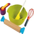 Casdon Joseph Joseph Bake | Toy Kitchen Baking Set for Children Aged 3 Years & Up | Includes Moving Rolling Pin for Imaginative Play!