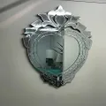 Dasch Design Venetian Heart Shaped Mirror, 79 cm Length x 1.5 cm Width x 94.5 cm Height