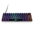 SteelSeries Apex 9 60% Compact OptiPoint 1.0-1.5mm Adjustable Actuation Switch Mechanical Gaming Keyboard US Layout - OLED Smart Display - Media Controls - Per Key Prism RGB Illumination