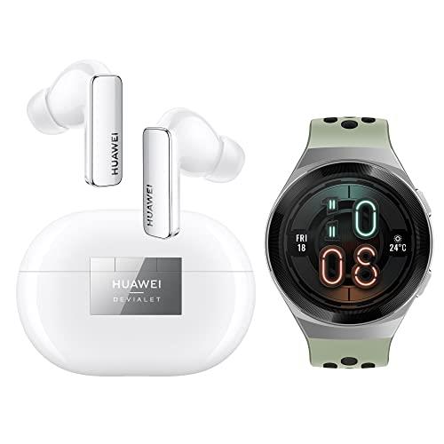 HUAWEI FreeBuds Pro 2 (White) + HUAWEI Watch GT 2e (Green): Dual-Speaker True Sound, Intelligent ANC 2.0/2-Week Battery Life, SpO2 and Heart Rate Monitoring [AU Version]