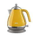 De'Longhi Icona Capitals Electric Kettle KBOC2001Y Quick & Quiet Kettle, 1.7L Capacity with Antiscale Filter, Yellow